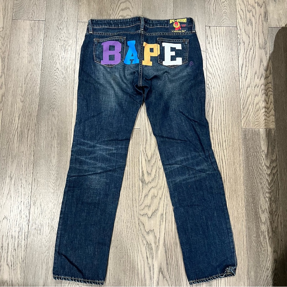 RARE bape jeans. Size small~ 27/28 waist